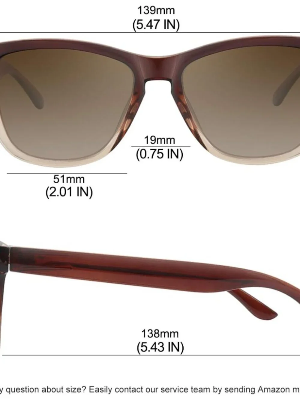 Brown Gradient Polarized Sunglasses - Trendy Unisex Outdoor Protection Eyewear